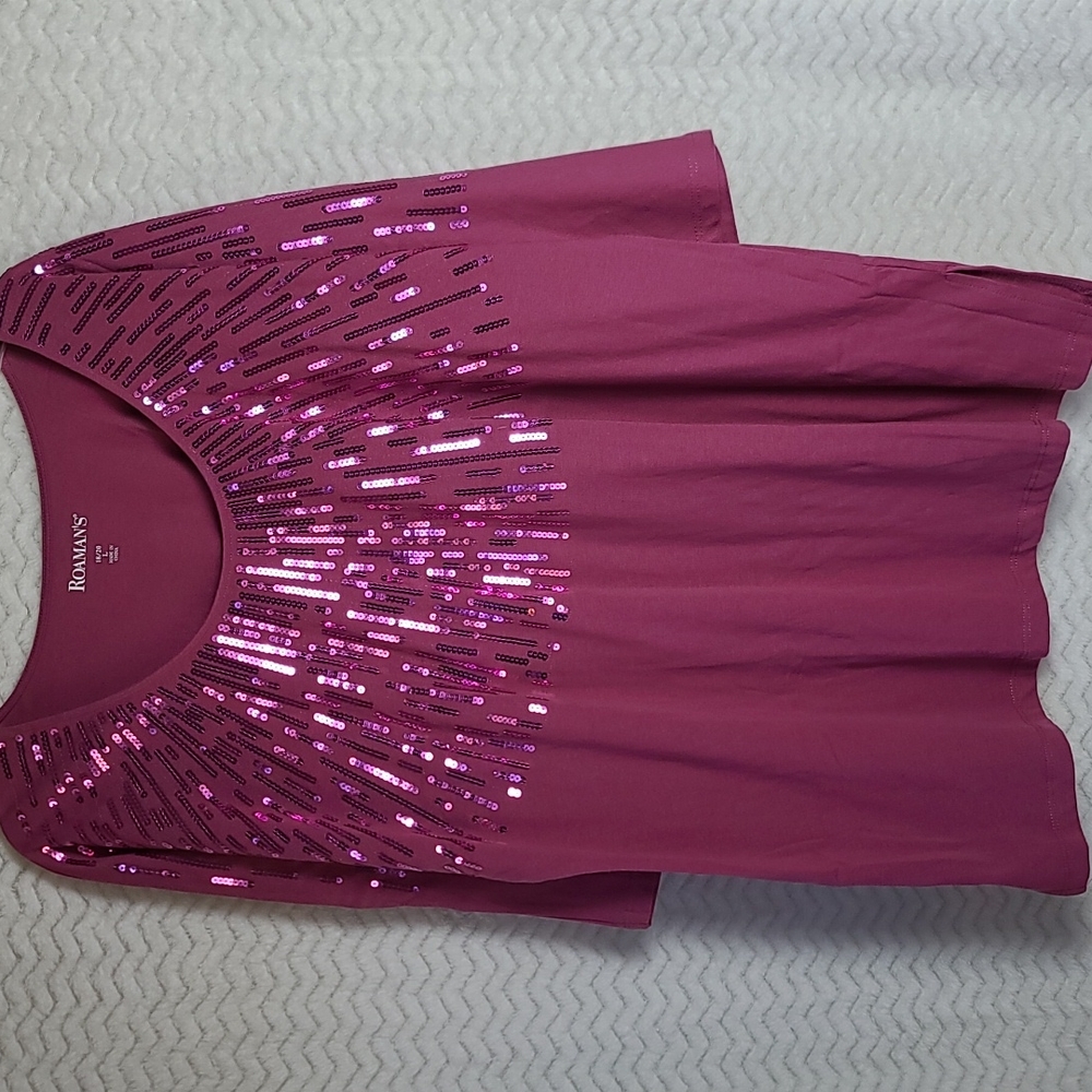 Roaman's plus size embellished top Size L 18/20